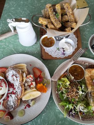 Very delish! Well worth a visit. We had polenta chips, French toast and a sausage roll, all vegan. at Portershed in Christchurch