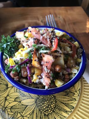 Roasted veggie and quinoa salad at Portershed in Christchurch