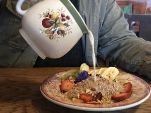 Granola with Coconut Milk  at Portershed in Christchurch
