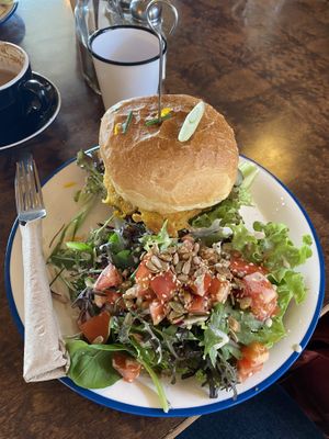 Burger at Portershed in Christchurch