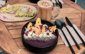 Delicious Açaí bowl with Avocado Toast  at The Healer in Nice