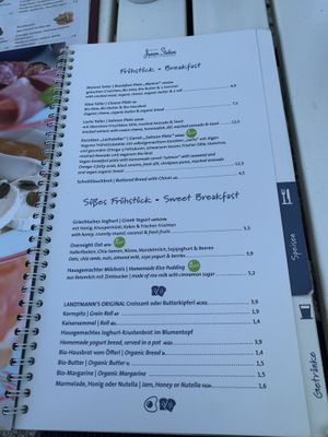 Karte at Landtmann's Jausen Station in Vienna