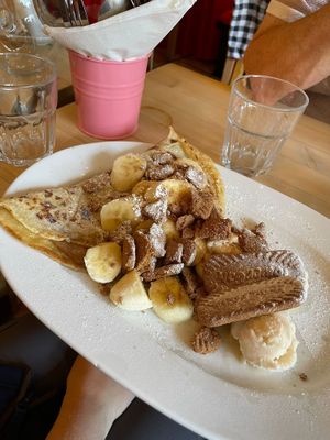 Vegan Biscoff Pancakes at The Pancake Cafe in Durham
