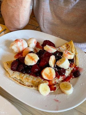 Vegan Berry Pancakes at The Pancake Cafe in Durham