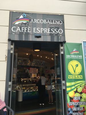 outside at Arcobaleno in Klagenfurt