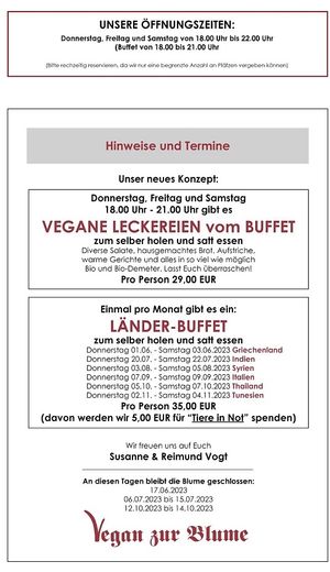 Neue Öffnungszeiten   at Blume Wollbach in Kandern