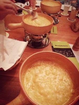 Käsefondue im Winter at Blume Wollbach in Kandern