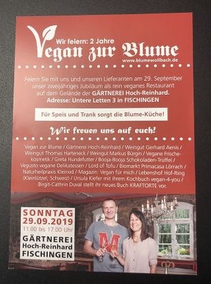 2 jähriges Jubiläum  at Blume Wollbach in Kandern