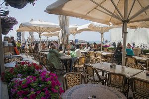 outside at Nimrod Cafe - Port in Tel Aviv