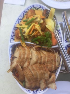 Chinese falafel and vegan duck at Lotus in Loerrach