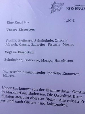 ice cream at Rosengarten in Loerrach