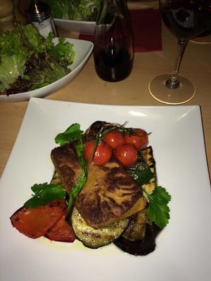 mediterranean tofu steak at Rosengarten in Loerrach