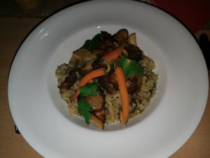 Pilzrisotto at Rosengarten in Loerrach