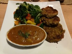 Grünkernburger at Rosengarten in Loerrach