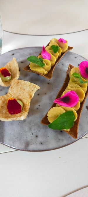 Amuses bouches at Humus x Hortense in Brussels