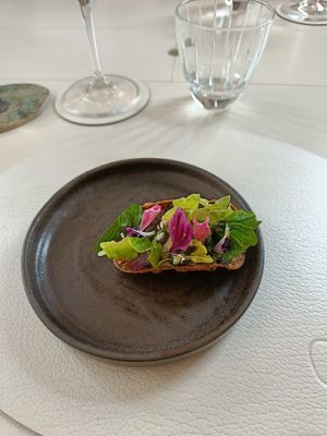 Eggplant taco at Humus x Hortense in Brussels