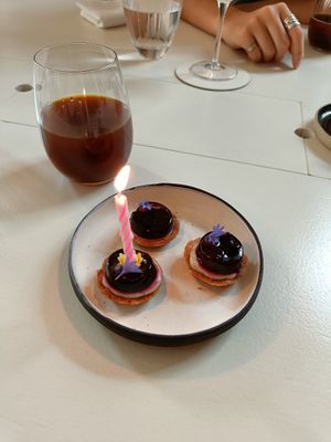 Dessert at Humus x Hortense in Brussels