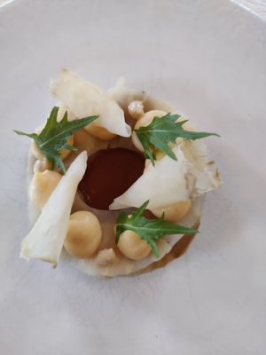 Paris Brest sauce coings at Humus x Hortense in Brussels