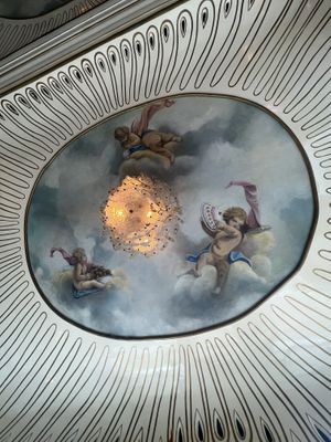  Ceiling painting   at Humus x Hortense in Brussels