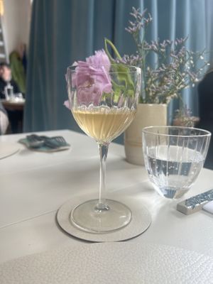 Sage and coffe alcohol free drink  at Humus x Hortense in Brussels