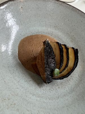 Onion and fermented rhubarb   at Humus x Hortense in Brussels