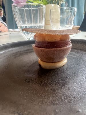 Azuki bean, miso and bergamote ice cream   at Humus x Hortense in Brussels