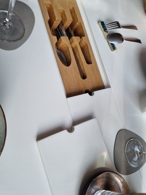 Hidden cutlery at Humus x Hortense in Brussels