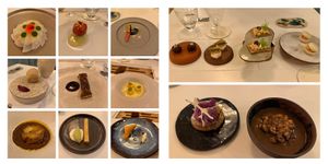 Our ten course meal  at Humus x Hortense in Brussels