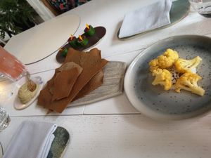 Apetizers at Humus x Hortense in Brussels