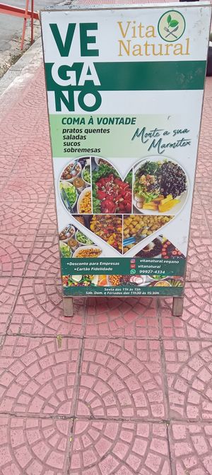 Placa do restaurante at Vita Natural in Sao Paulo