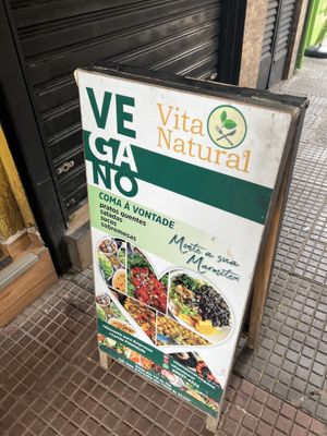 Sign  at Vita Natural in Sao Paulo