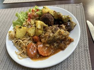 A mixture from the buffet  at Vita Natural in Sao Paulo