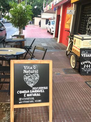 Exterior seating  at Vita Natural in Sao Paulo
