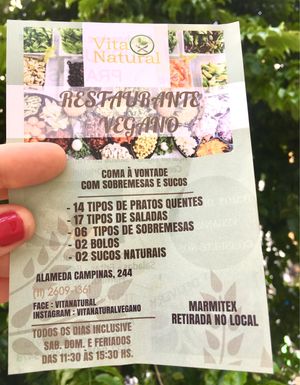 Flyer at Vita Natural in Sao Paulo