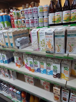Vegan milk at GreenHouseBio in Thessaloniki