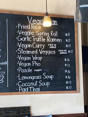 Vegan/vegetarian options at True Seasons Organic Kitchen in Anaheim