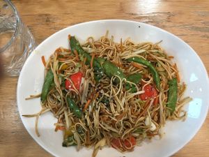 Fried noodles without egg at FRA - Coa - T1 in Frankfurt