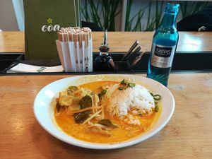 Yellow Thai Curry, yum! at FRA - Coa - T1 in Frankfurt