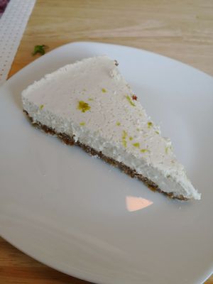 Lime cheese cake at Veggie Oase in Neuss