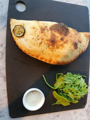 Vegan calzone at Pizza Express in Windsor