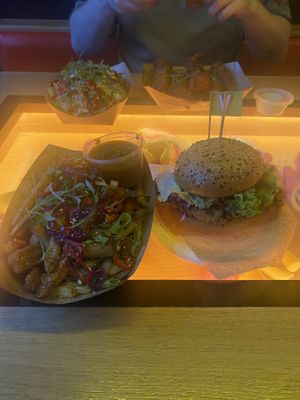 Spice bag and the vegan chick   at Token in Dublin