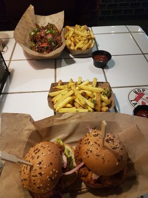 Vegan burgers and nuggets at Token in Dublin