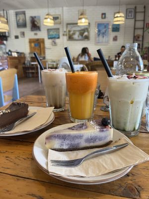 Raw Cakes, juice, Idee Matcha & Chai   at The Social Society in Exmouth