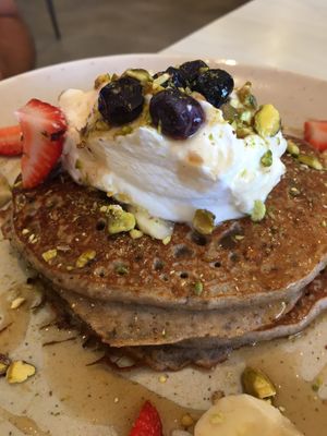 Vegan Banana Pancakes 😋 at The Social Society in Exmouth