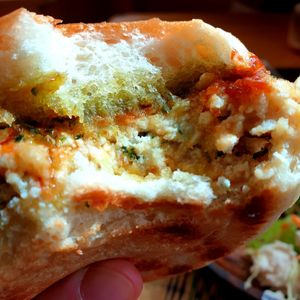 tofu burger at Maju Story 마주이야기 in Seoul