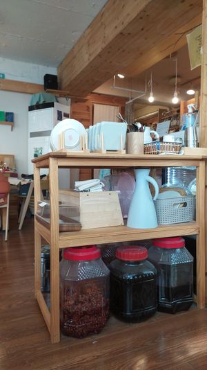 Self serve area at Maju Story 마주이야기 in Seoul