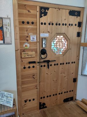 On the second flor, leave your shoes outside at Maju Story 마주이야기 in Seoul