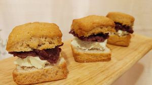 Vegan butter (home made)+redbean scone at Maju Story 마주이야기 in Seoul