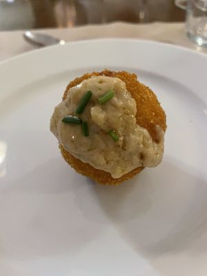 Vegan croquette  at El Delantal Verde in Onda