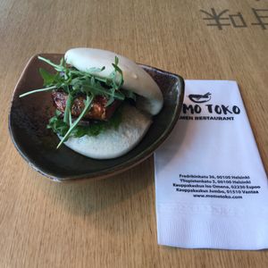 The tofu bao was delicious! at Momotoko in Helsinki